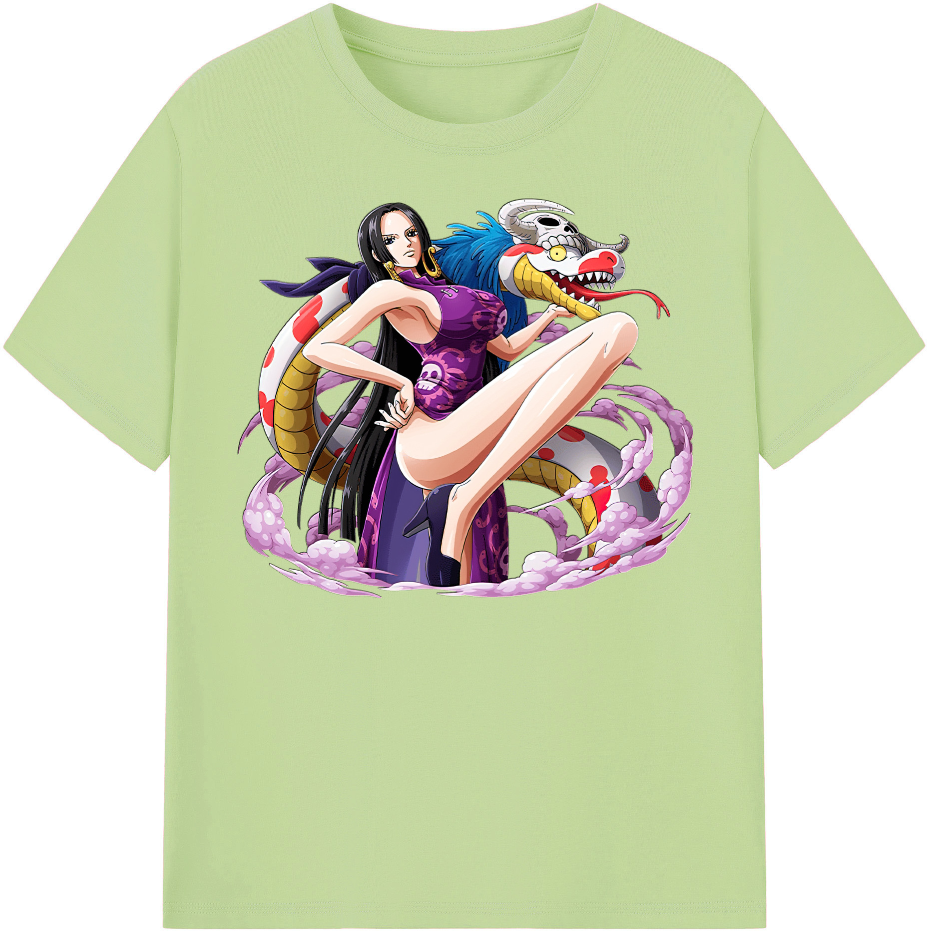ワンピース ボア・ハンコック ONE PIECE Boa·Hancock 綿100％半袖Tシャツ（フロントプリント）